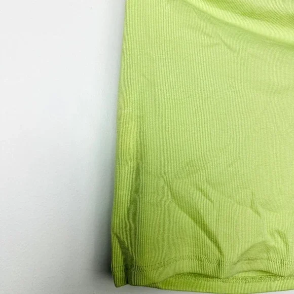 Madewell NWT Sweet Honeydew Brightside Rib Halter Tank Top Size Medium - Picture 5 of 9